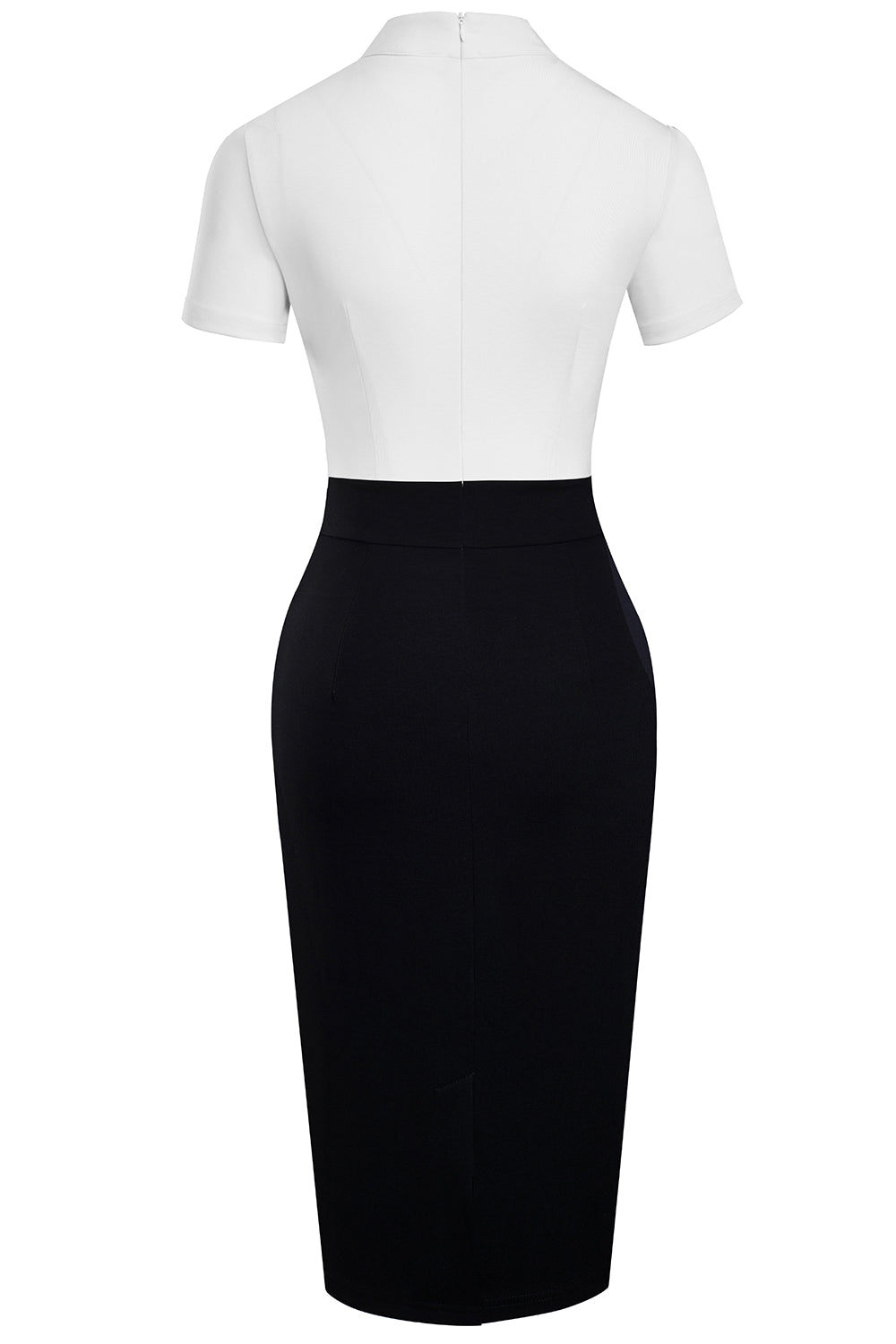 Editor's Choice: Shirlyn's Classic Elegance: Round Neck Short Sleeve Pencil Dress