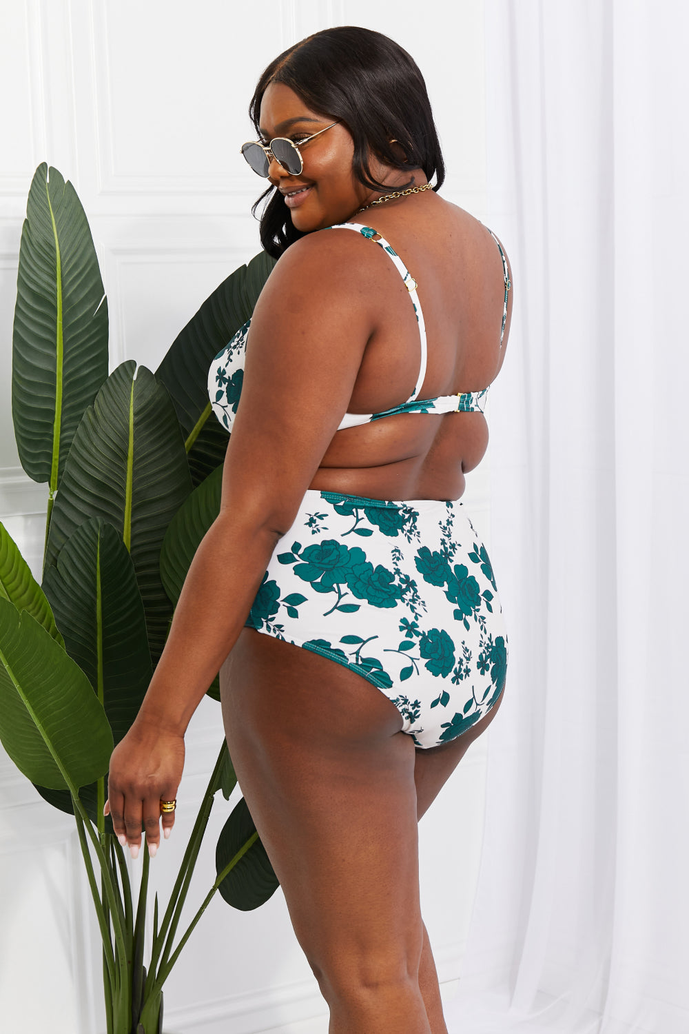 Marina West Swim Take A Dip Twist High-Rise Bikini in Forest - SHIRLYN.CO