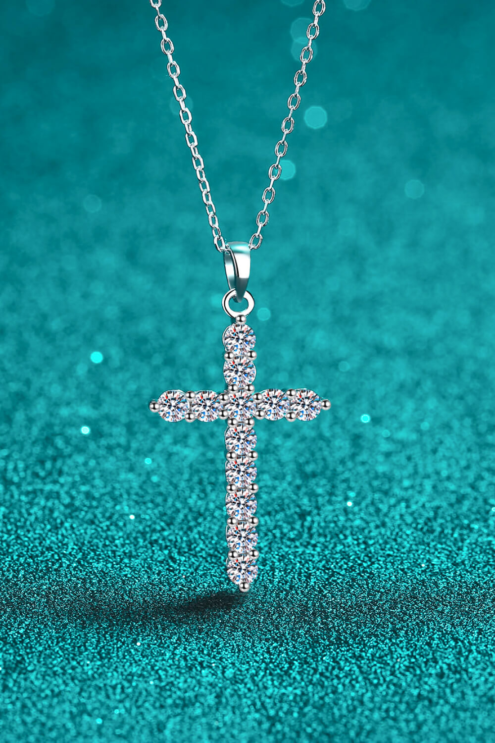 925 Sterling Silver Cross Moissanite Necklace - SHIRLYN.CO