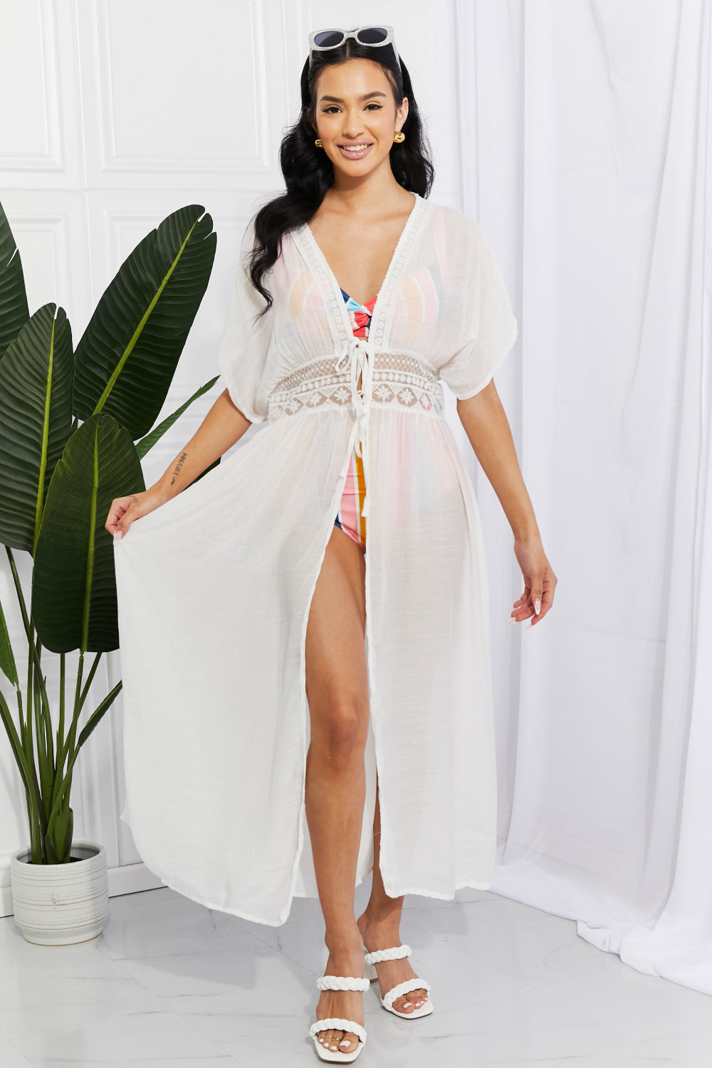 Marina West Swim Sun Goddess Tied Maxi Cover-Up - SHIRLYN.CO