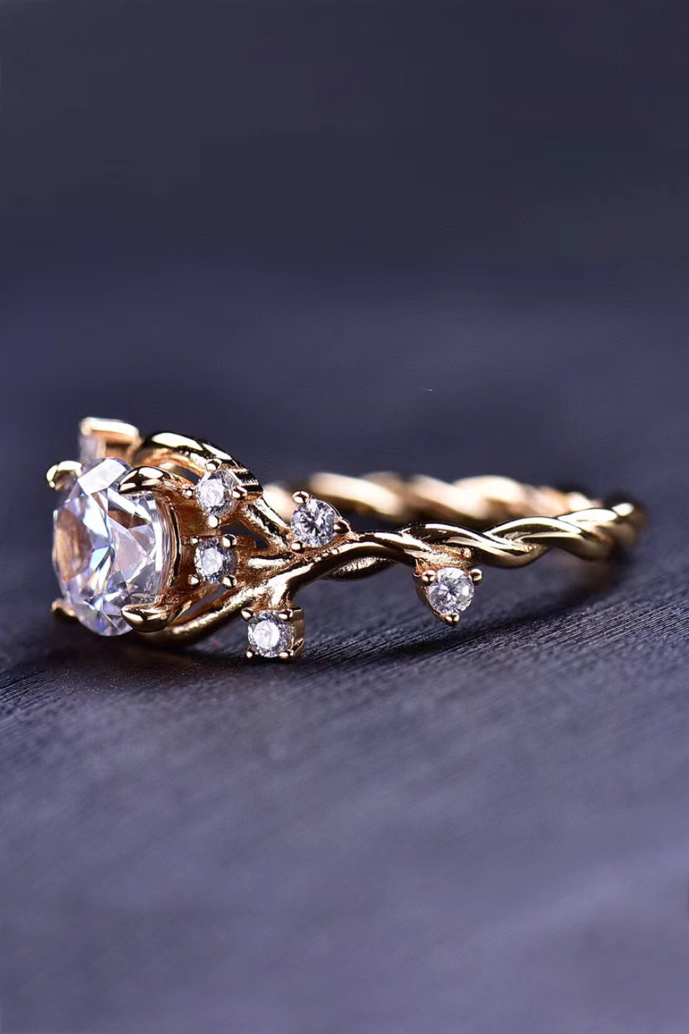 18K Gold-Plated 1 Carat Moissanite Ring - SHIRLYN.CO