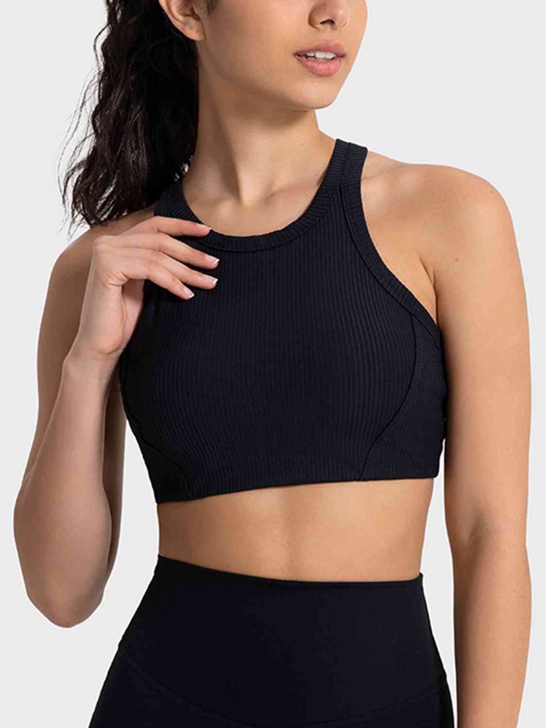 Wide Strap Cropped Sport Tank