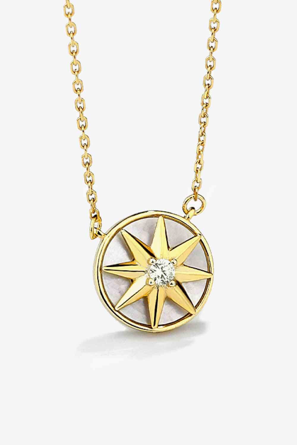 Cubic Zirconia Star Pendant Necklace - SHIRLYN.CO