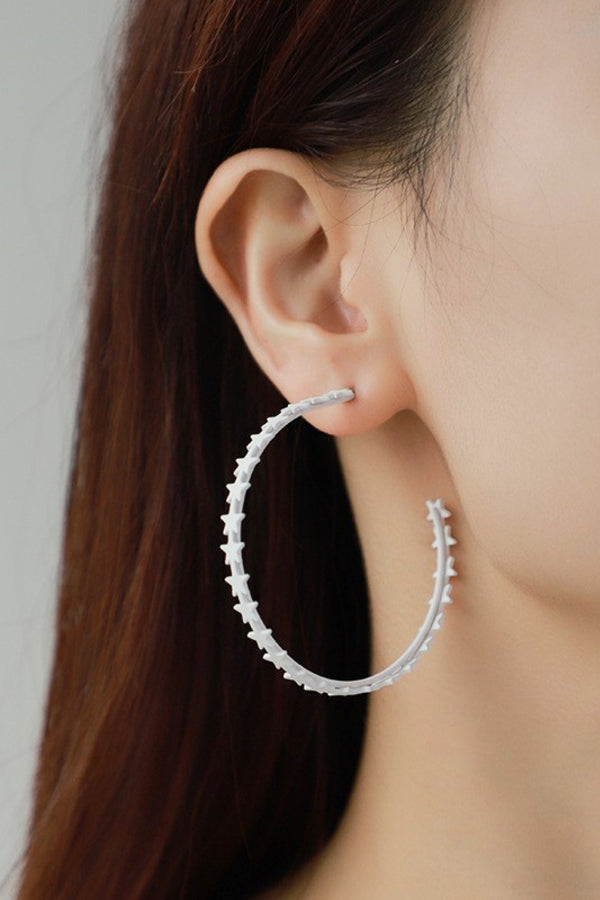 Star Copper C-Hoop Earrings - SHIRLYN.CO
