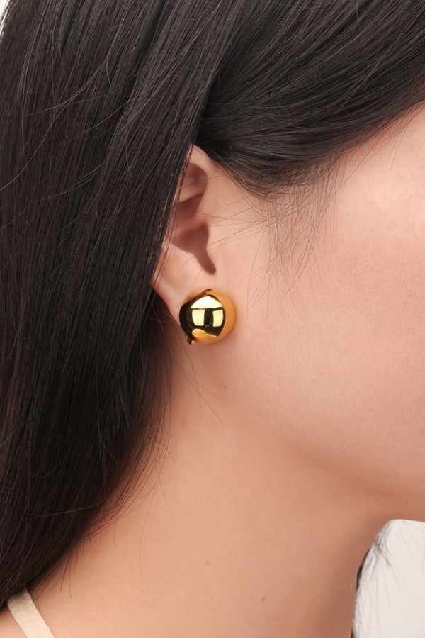 18K Gold Plated Ball Stud Earrings - SHIRLYN.CO