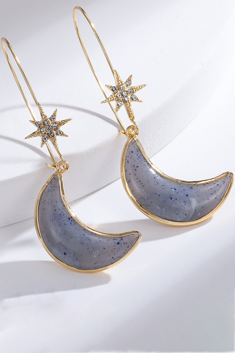 Resin Moon Drop Earrings - SHIRLYN.CO