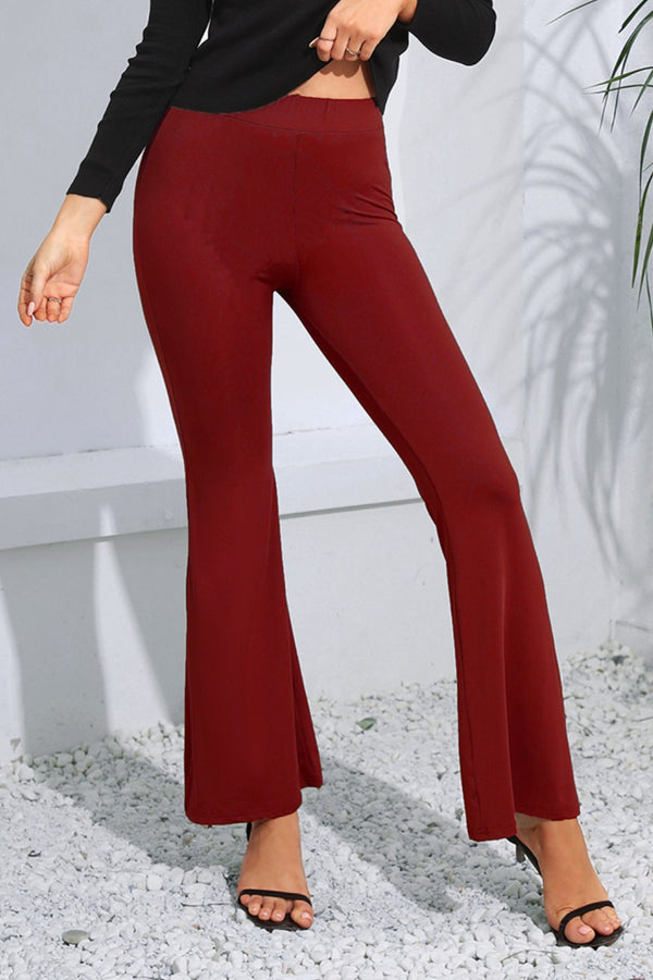 High Waist Long Flare Pants - SHIRLYN.CO