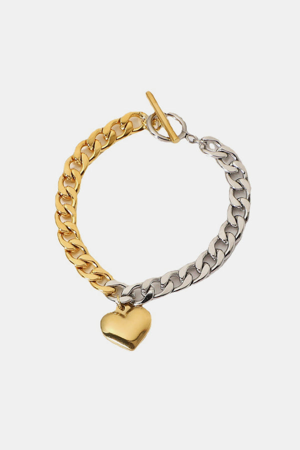 Chain Heart Charm Bracelet - SHIRLYN.CO