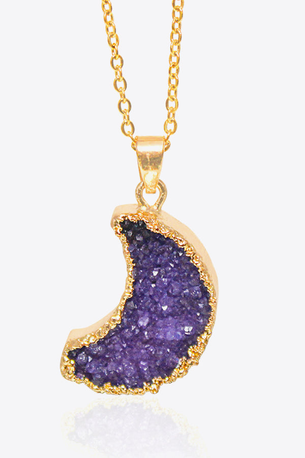 Moon Druzy Pendant - SHIRLYN.CO