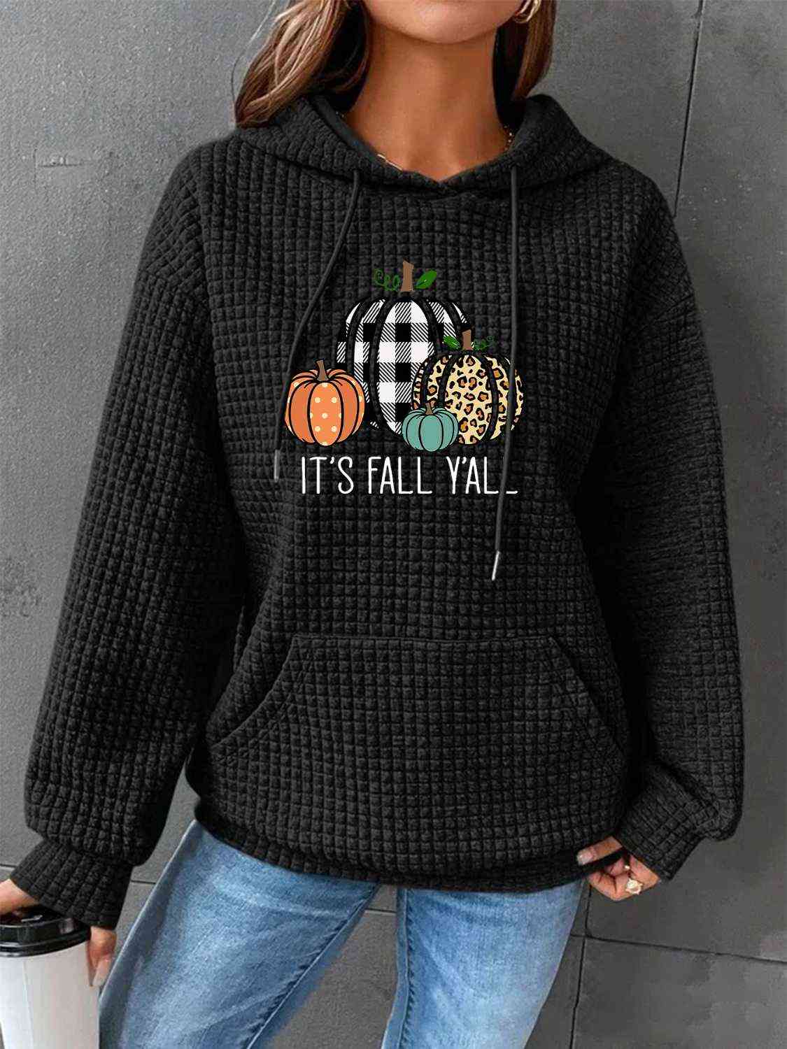 IT'S FALL YALL Full Size Graphic Hoodie