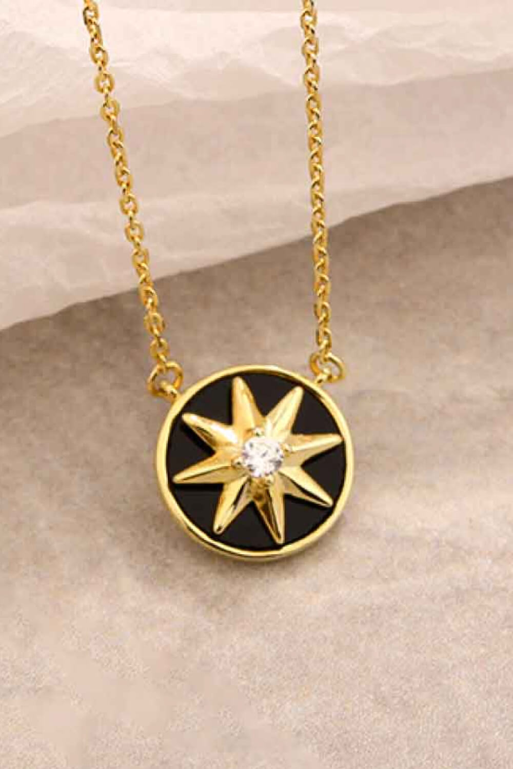 Cubic Zirconia Star Pendant Necklace - SHIRLYN.CO