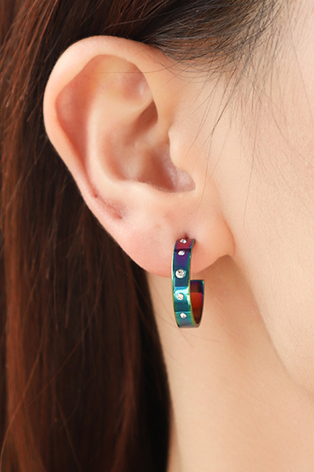 Multicolored C-Hoop Earrings - SHIRLYN.CO