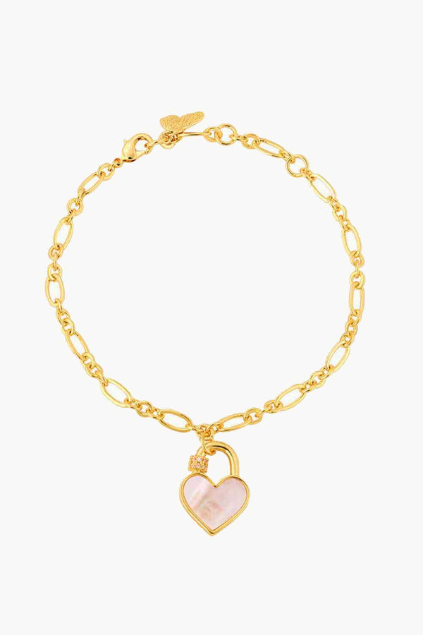 Heart Lock Charm Bracelet - SHIRLYN.CO