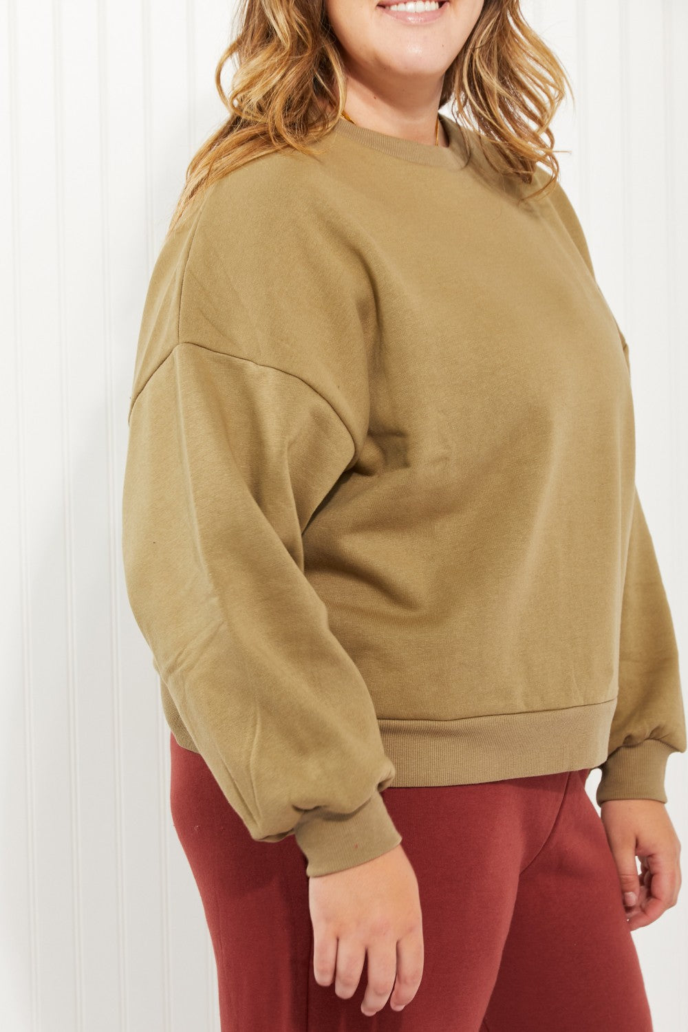 Zenana October Twilight Full Size Drop Shoulder Sweatshirt - SHIRLYN.CO