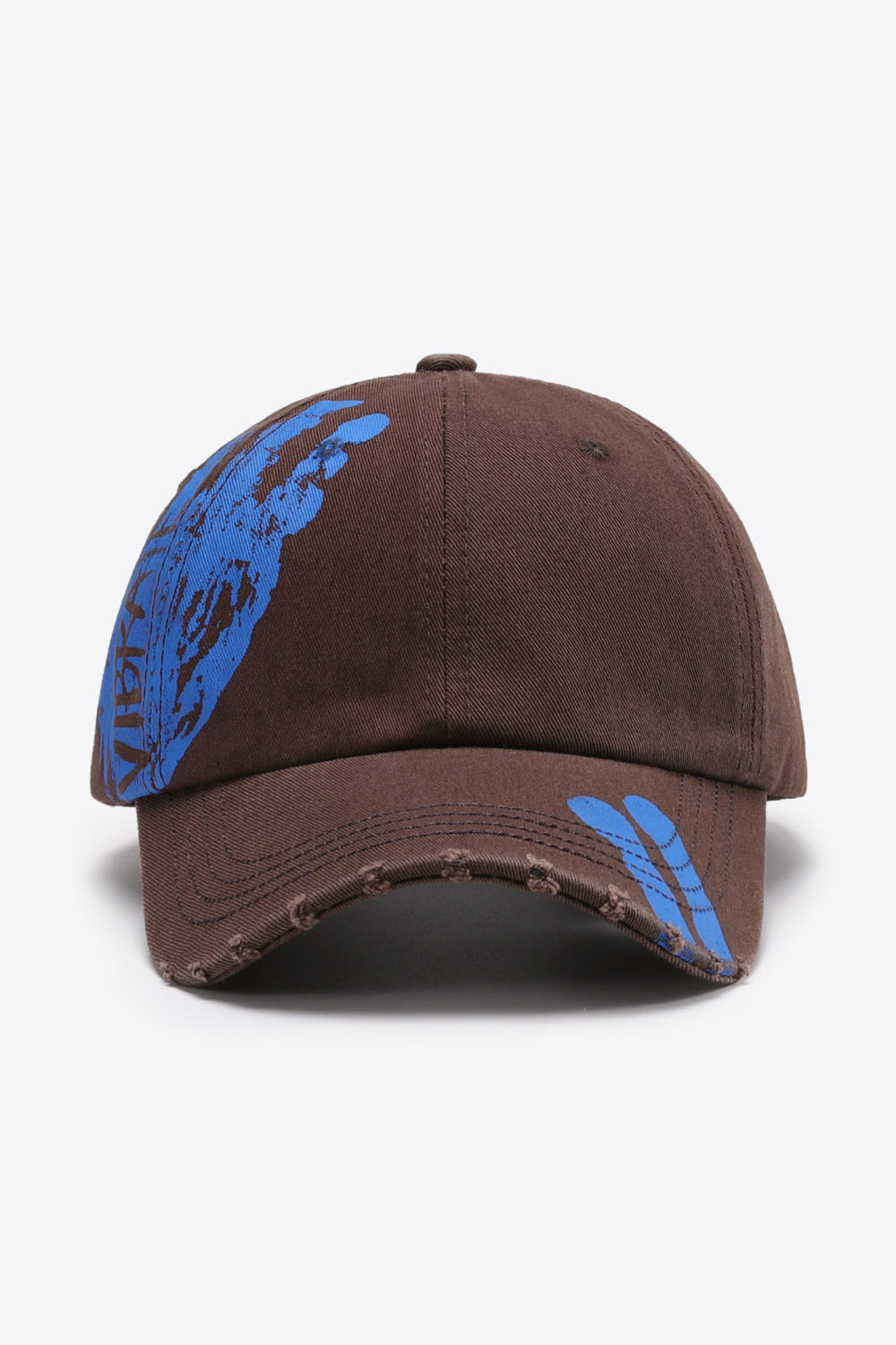 VIBRA Graphic Distressed Adjustable Baseball Cap - SHIRLYN.CO