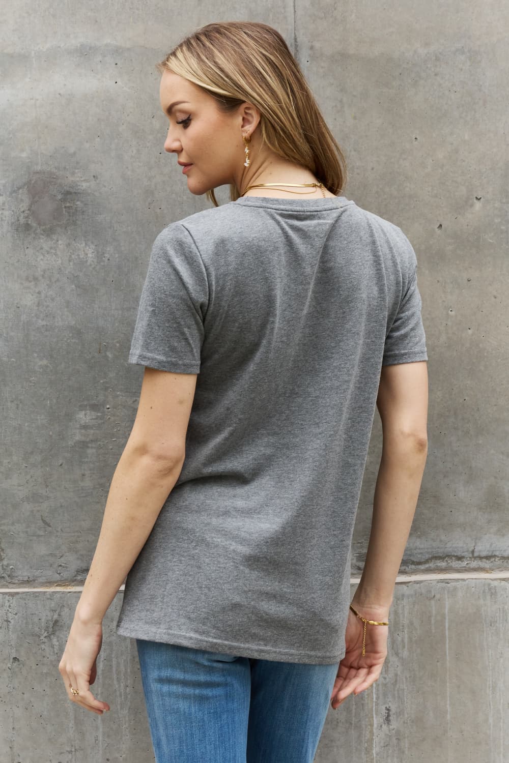 Simply Love Flower Graphic Cotton Tee - SHIRLYN.CO