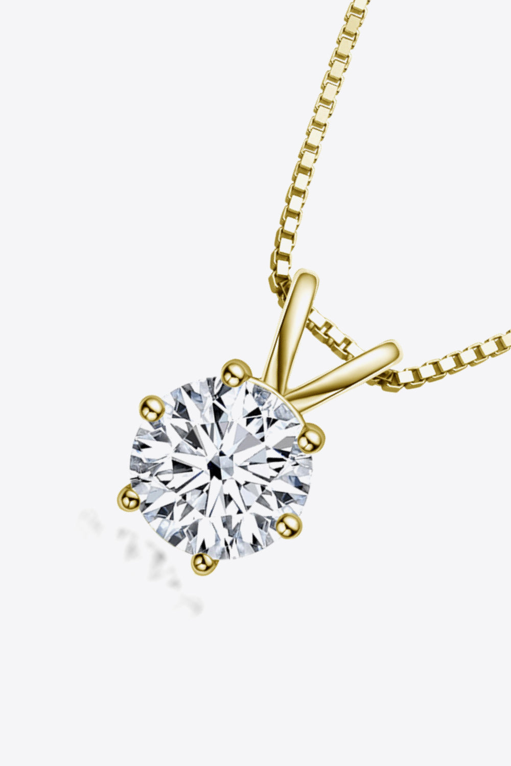 925 Sterling Silver 1 Carat Moissanite Pendant Necklace - SHIRLYN.CO