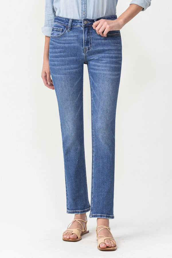 Lovervet Full Size Maggie Midrise Slim Ankle Straight Jeans - SHIRLYN.CO