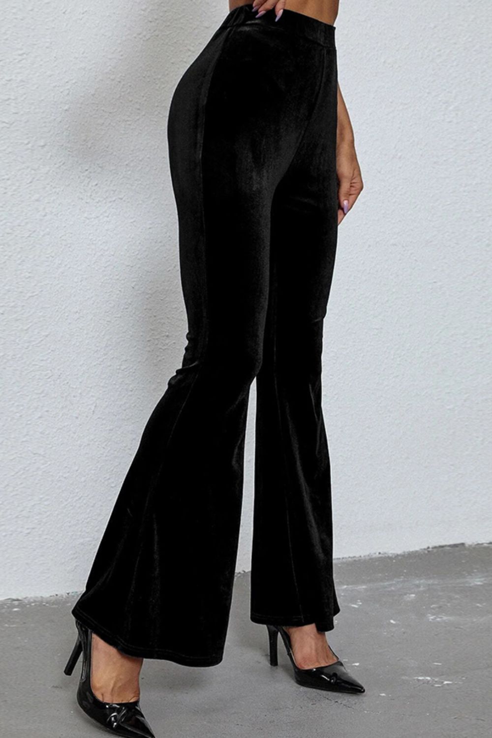 High Waist Flare Leg Pants - SHIRLYN.CO