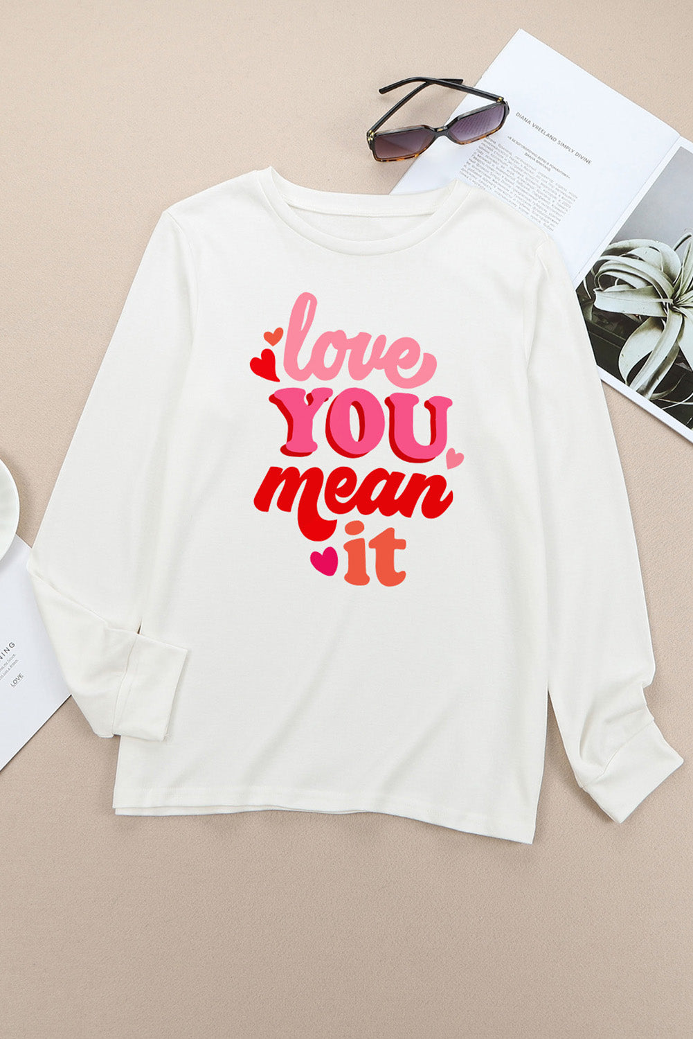 LOVE YOU MEAN IT Crewneck Long Sleeve Sweatshirt - SHIRLYN.CO