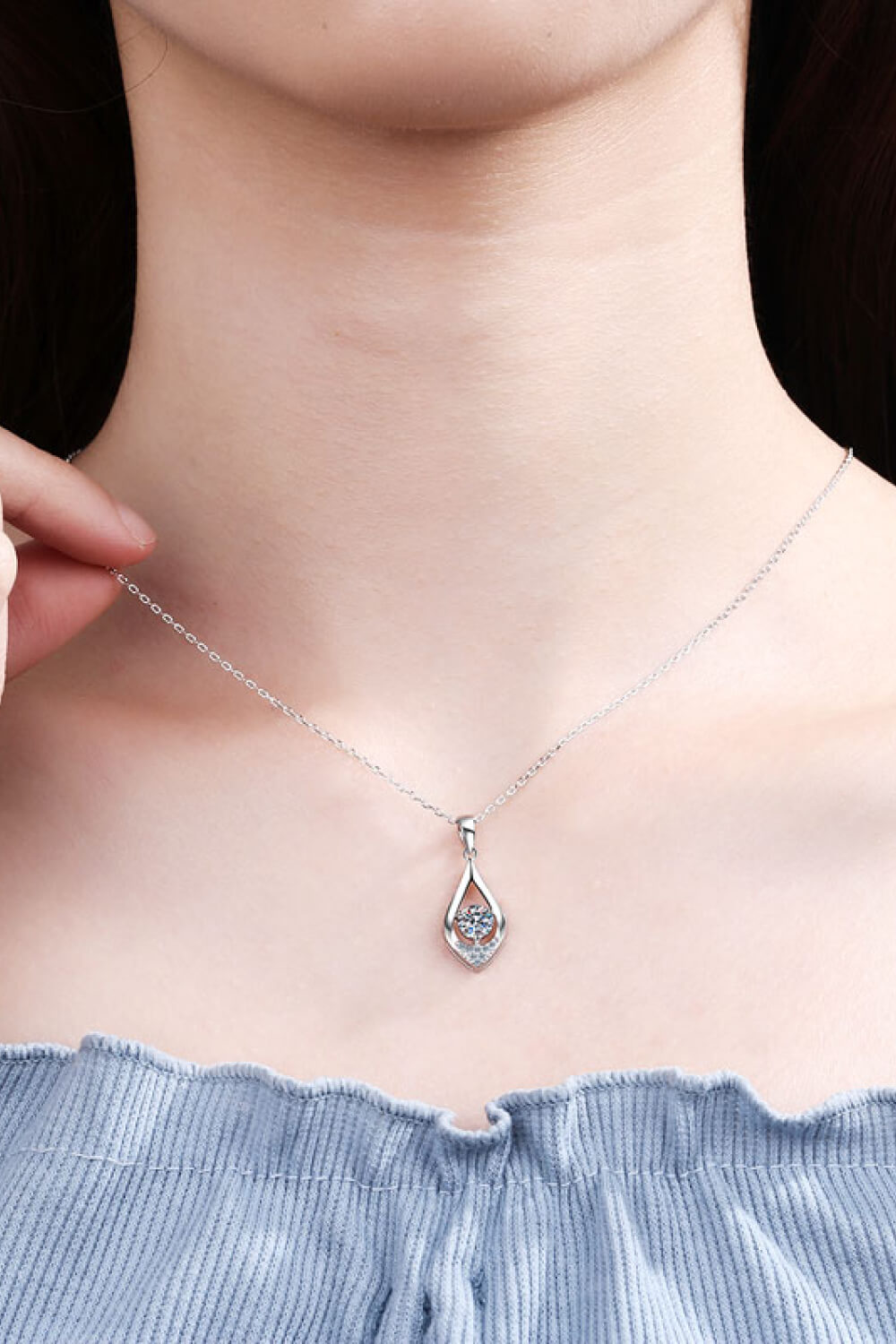 Glamorous Always Moissanite Pendant Necklace - SHIRLYN.CO