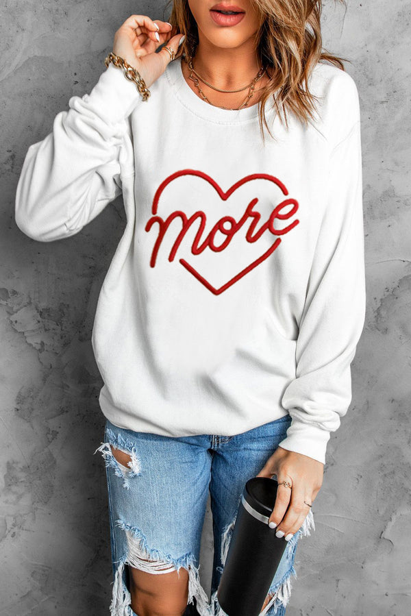 Letter Graphic Drop Shoulder Sweatshirt - SHIRLYN.CO