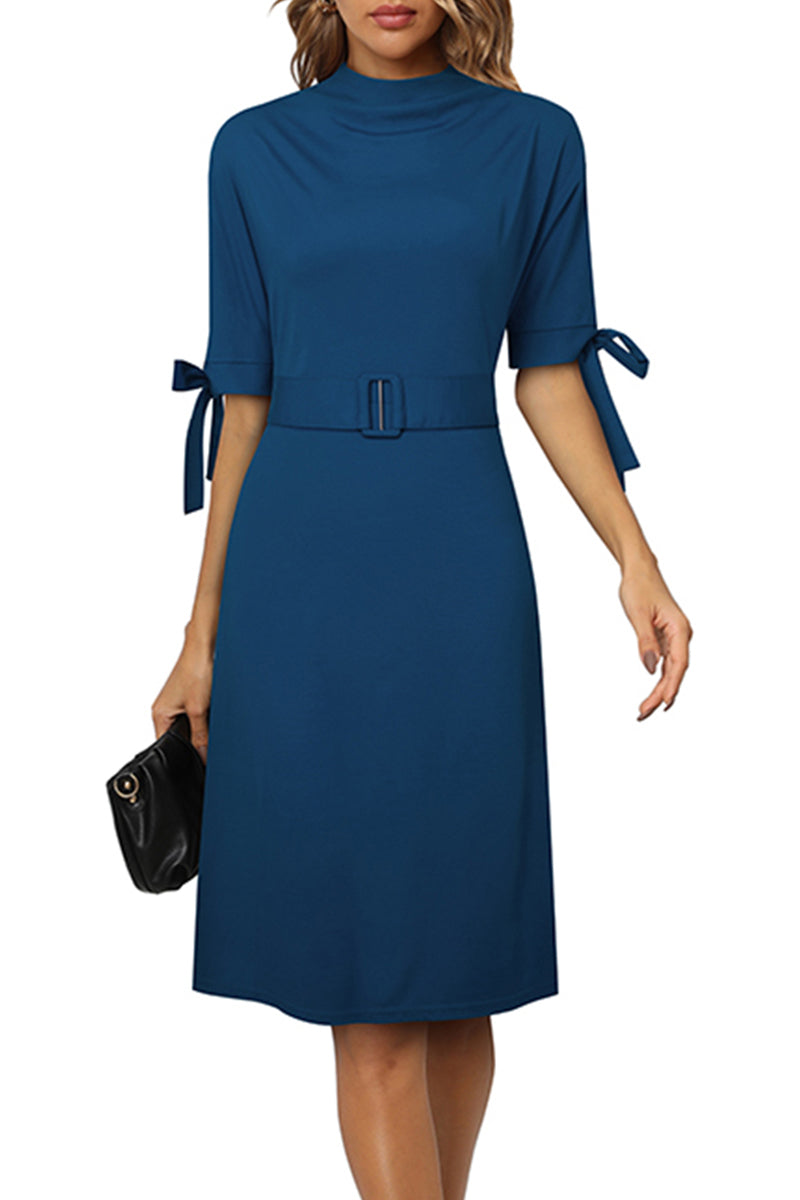 Editor's Choice: Shirlyn's Stylish Round Neck Tie Sleeve Half Sleeve Dress