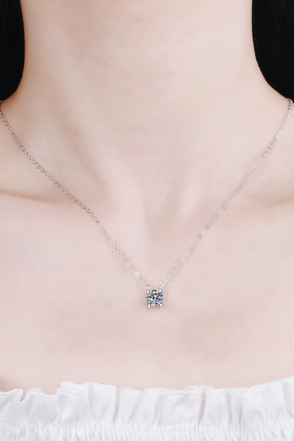 1 Carat Moissanite Chain Necklace - SHIRLYN.CO