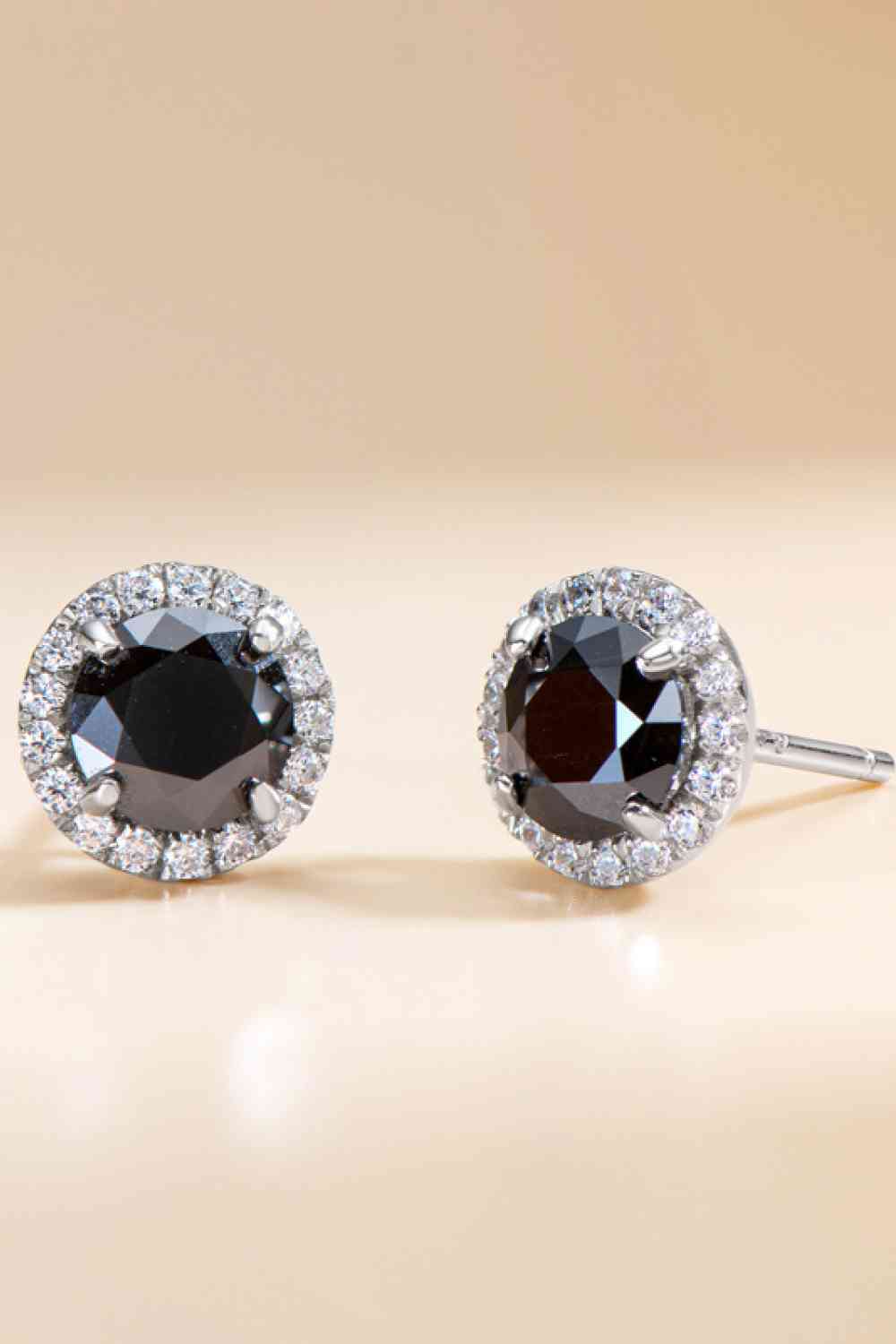 Two-Tone 4-Prong Moissanite Stud Earrings