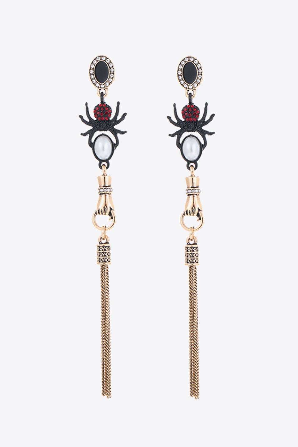 18K Gold-Plated Spider Drop Earrings - SHIRLYN.CO