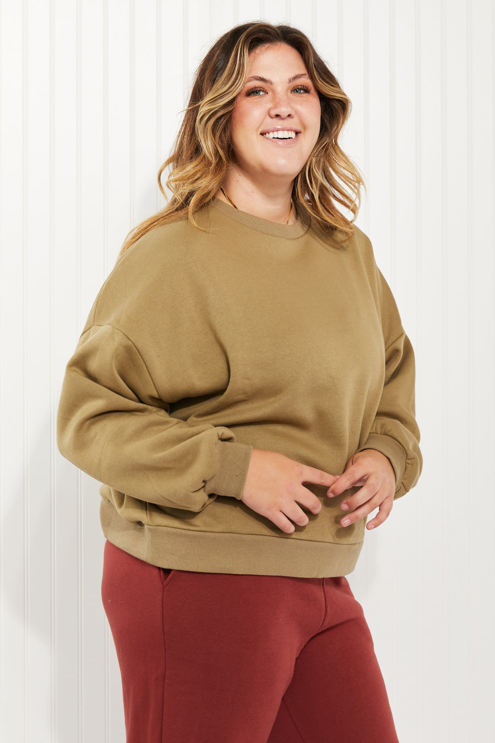 Zenana October Twilight Full Size Drop Shoulder Sweatshirt - SHIRLYN.CO