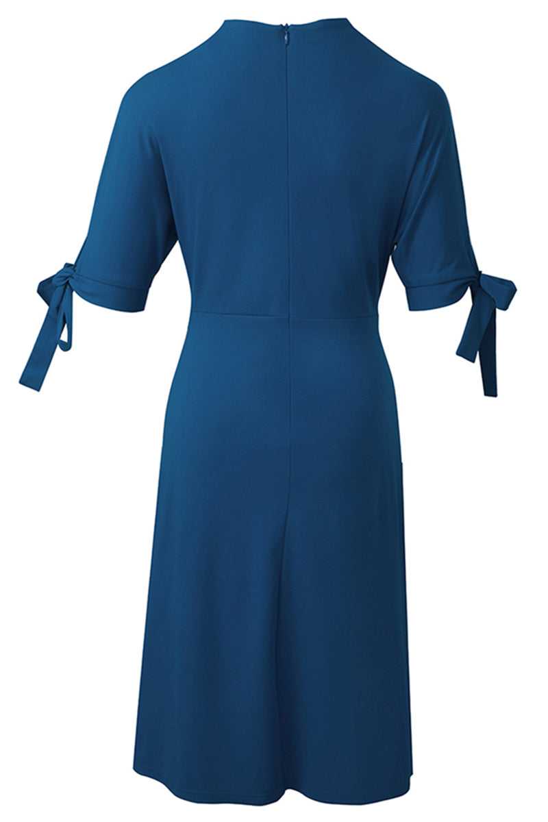 Editor's Choice: Shirlyn's Stylish Round Neck Tie Sleeve Half Sleeve Dress