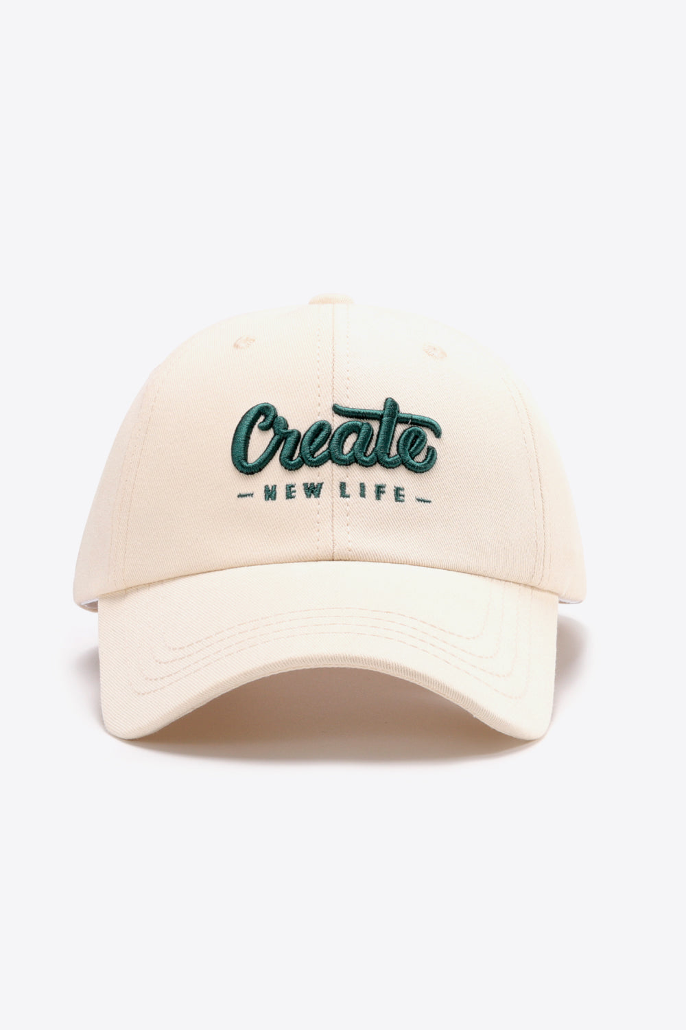 CREATE NEW LIFE Adjustable Cotton Baseball Cap - SHIRLYN.CO