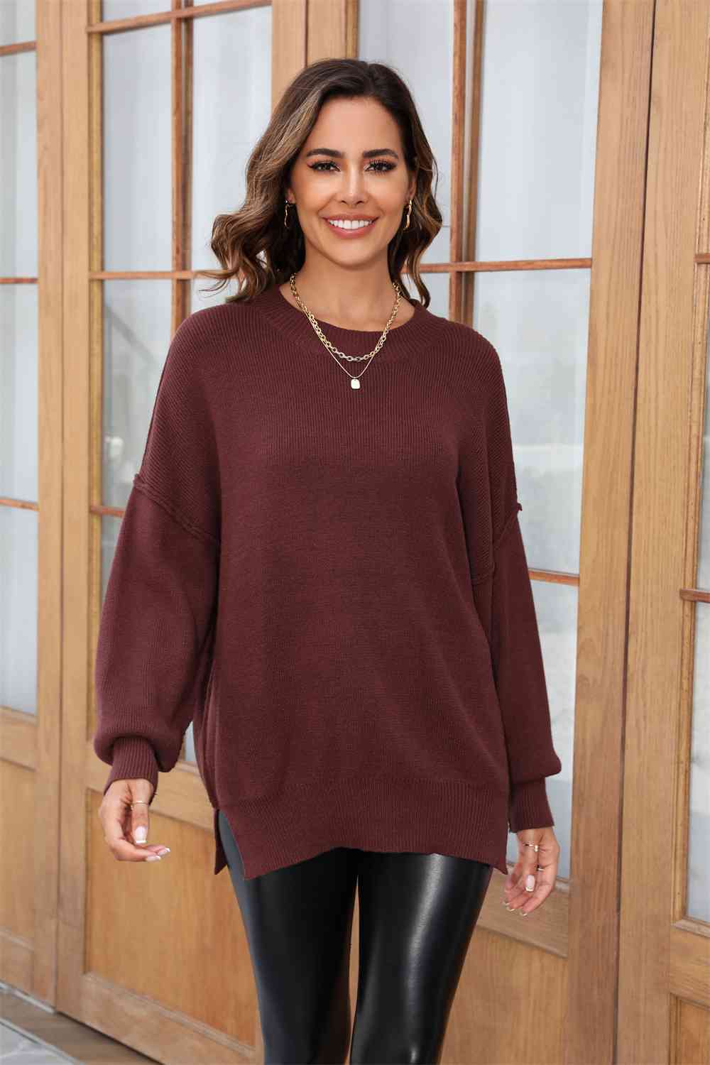 Round Neck Long Sleeve Sweater