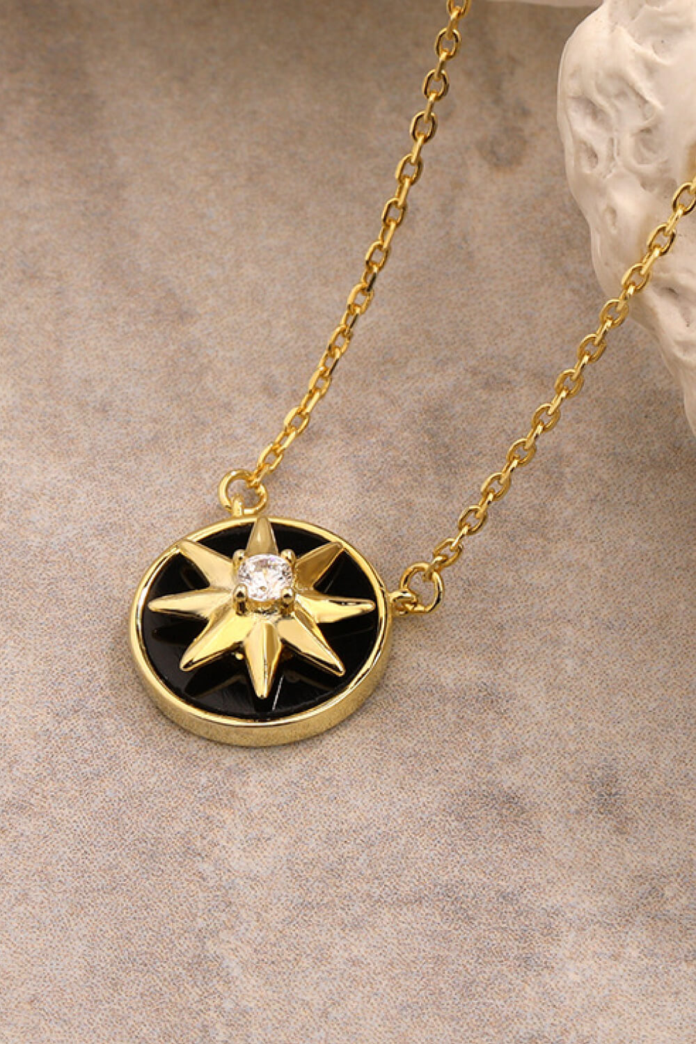 Cubic Zirconia Star Pendant Necklace - SHIRLYN.CO