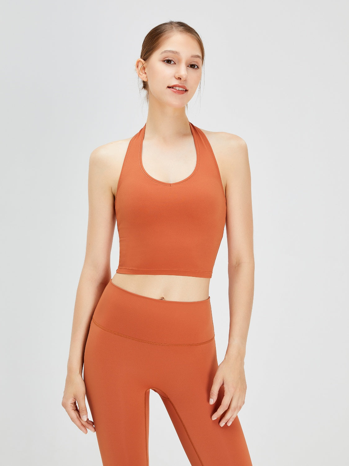 Backless Halter Neck Active Tank