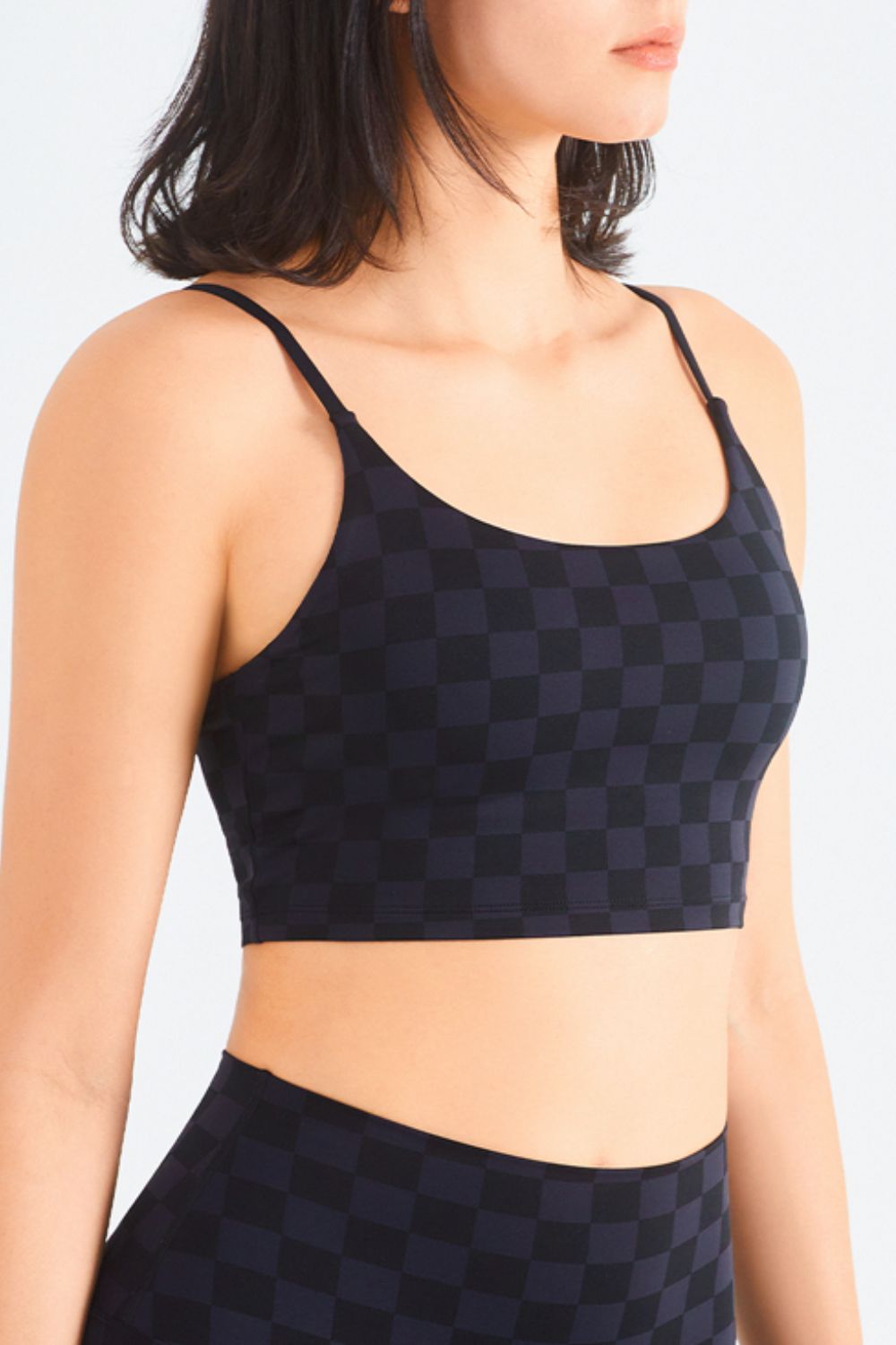 Breathable Checkered Sports Bra - SHIRLYN.CO