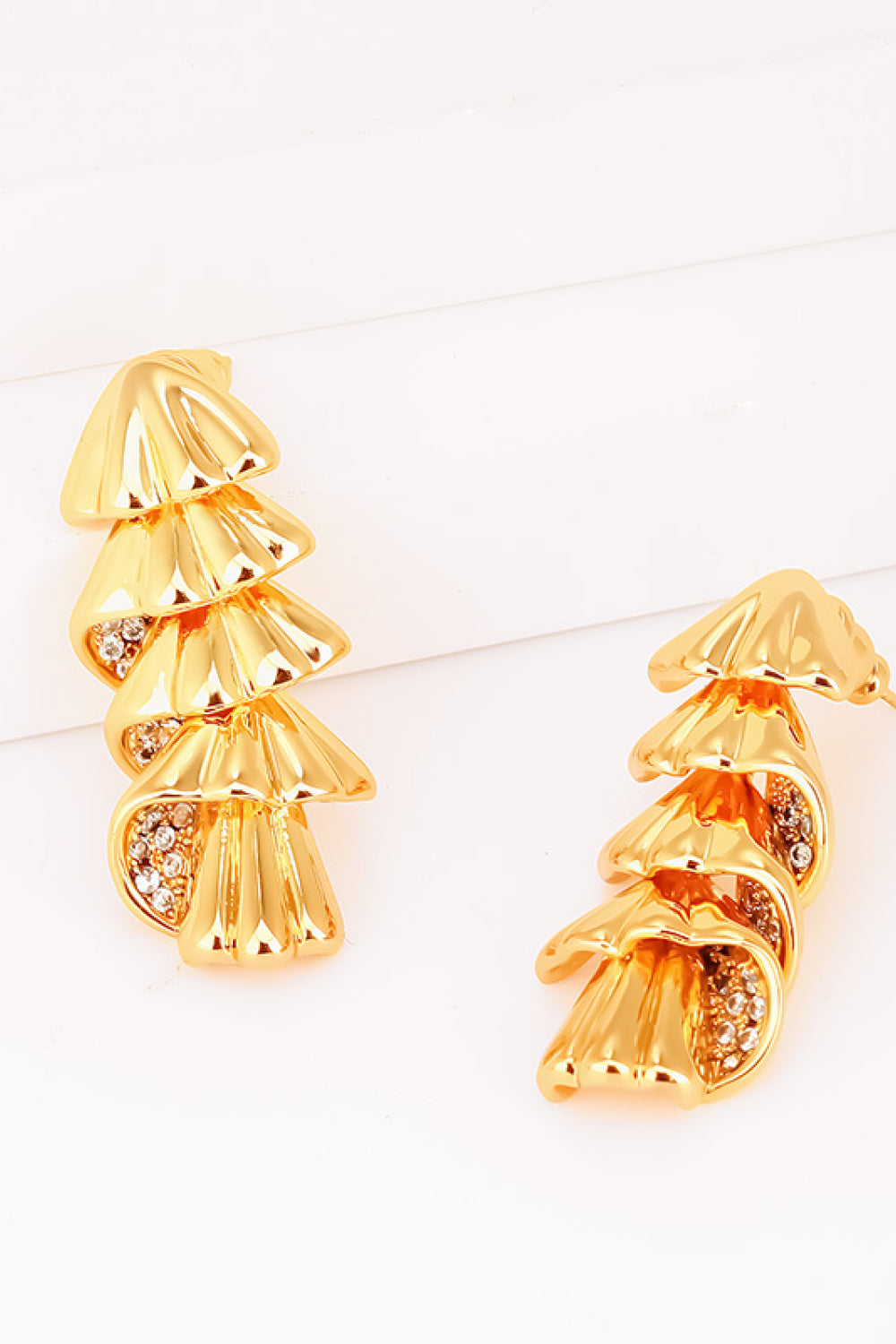 So Gorgeous 18K Gold-Plated Rhinestone Earrings - SHIRLYN.CO