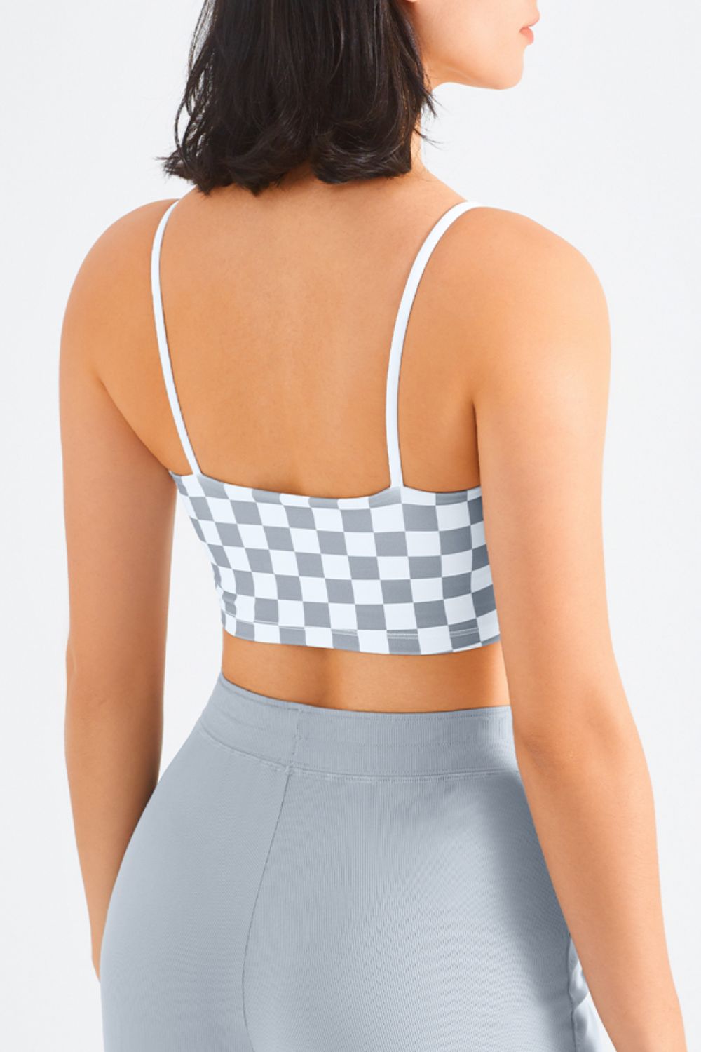 Breathable Checkered Sports Bra - SHIRLYN.CO