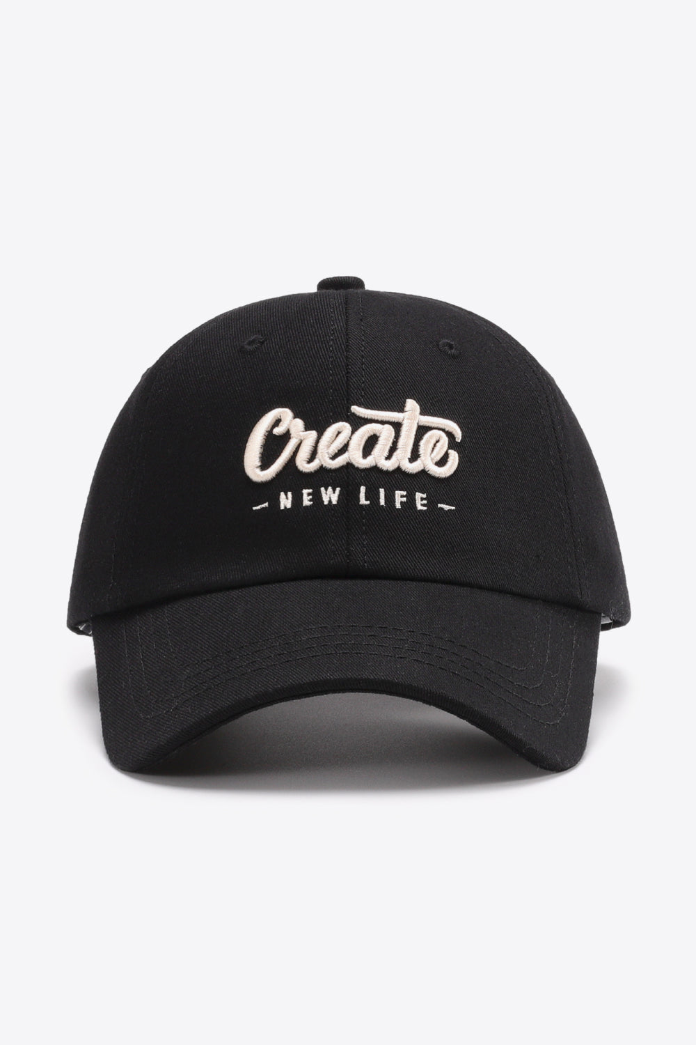 CREATE NEW LIFE Adjustable Cotton Baseball Cap - SHIRLYN.CO