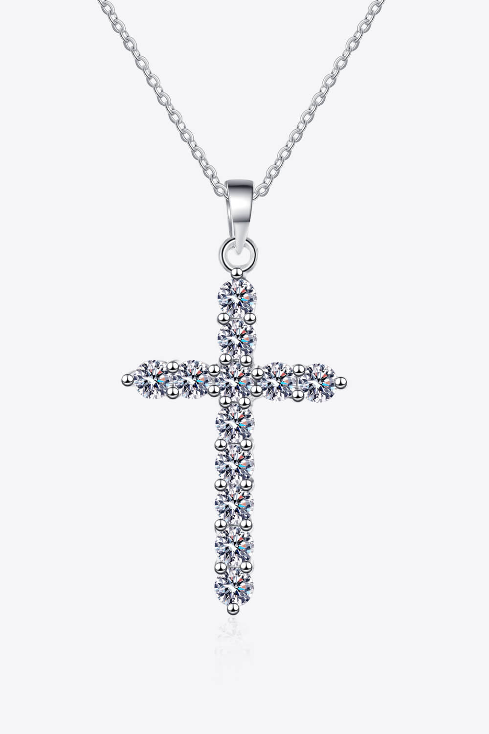 925 Sterling Silver Cross Moissanite Necklace - SHIRLYN.CO